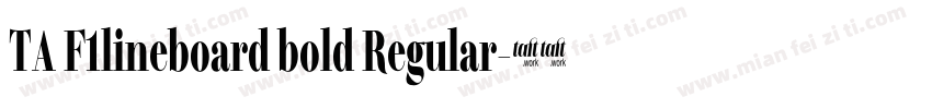 TA F1lineboard bold Regular字体转换